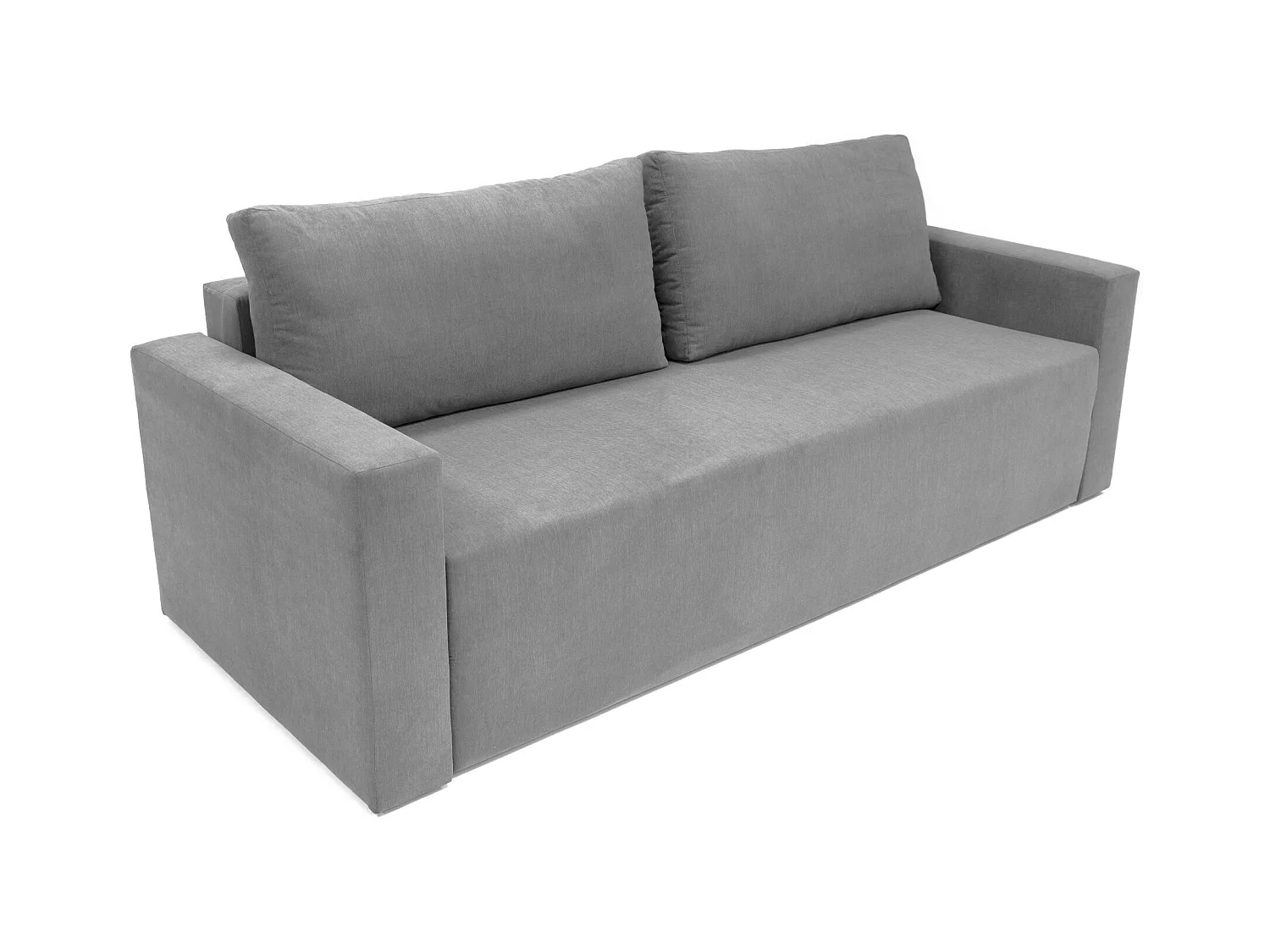 Canapé-lit CLOUD gris clair convertible en lit, bahut. ouverture coulissante. 225x92x92cm
