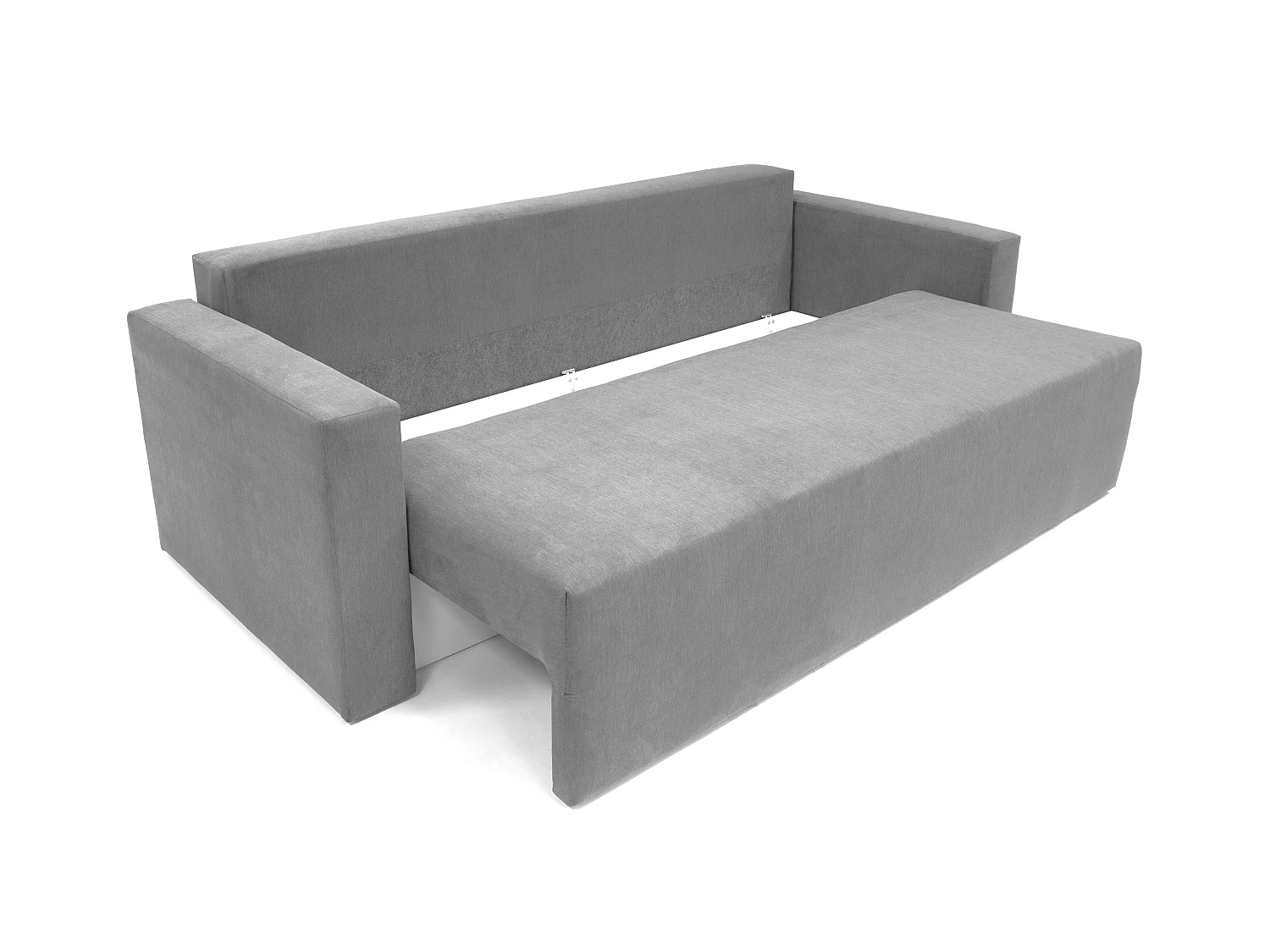 Canapé-lit CLOUD gris clair convertible en lit, bahut. ouverture coulissante. 225x92x92cm