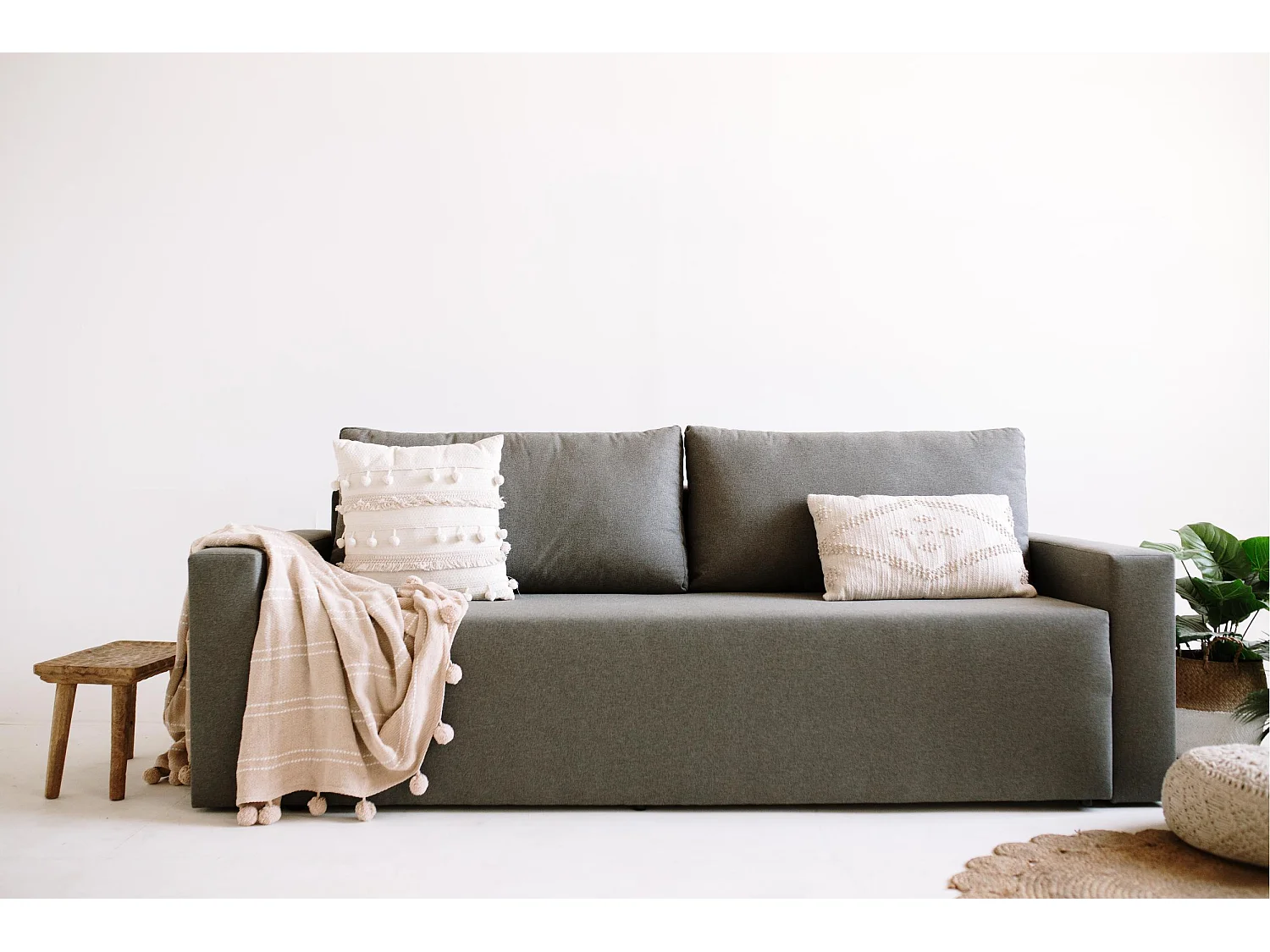 Sofa Bed, Cloud -model, Bedbed, Arcón, Maximale ontspanning en comfort, Lichtgrijs, Noordse stijl