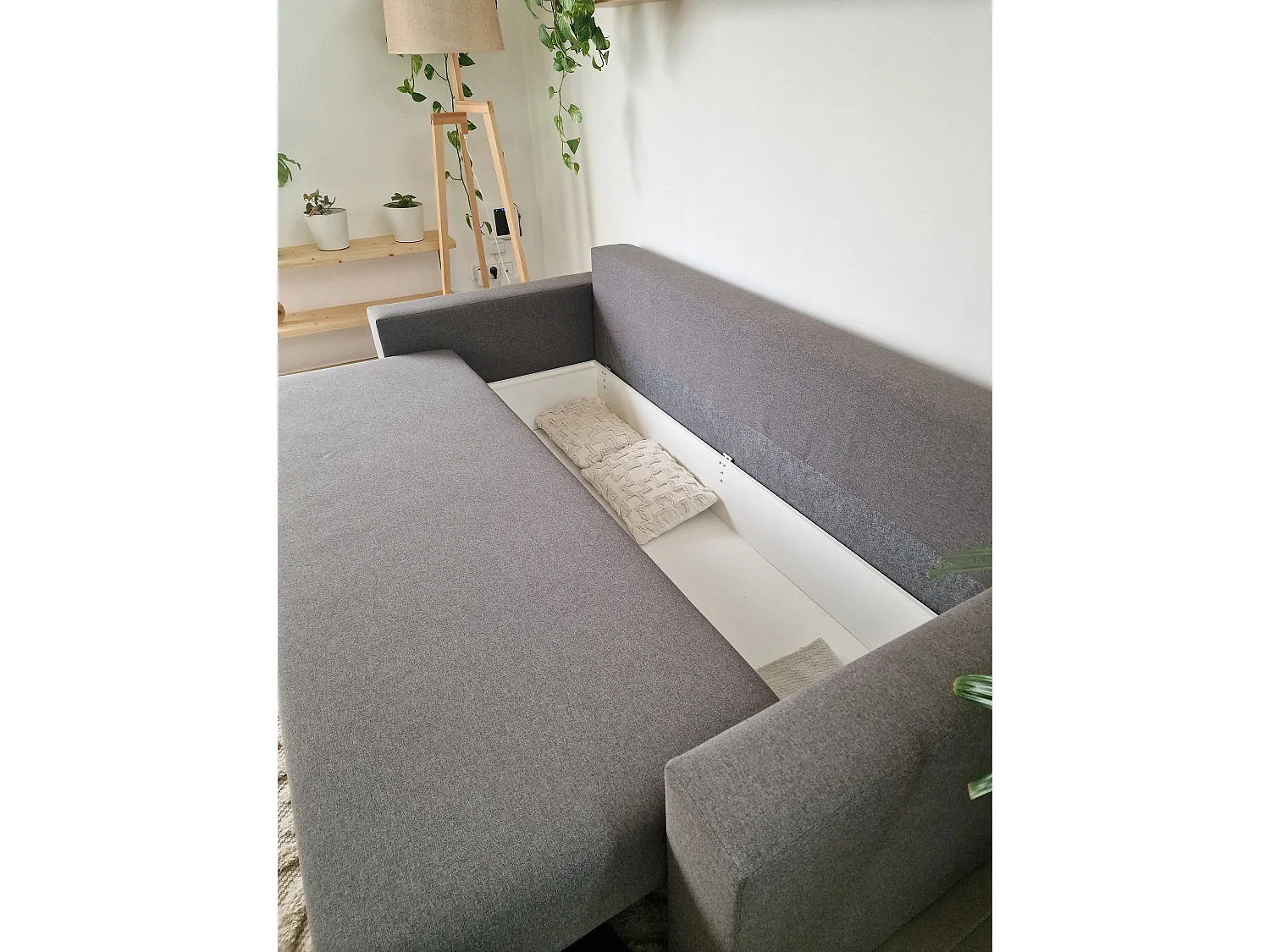 Sofa Bed, Cloud -model, Bedbed, Arcón, Maximale ontspanning en comfort, Lichtgrijs, Noordse stijl