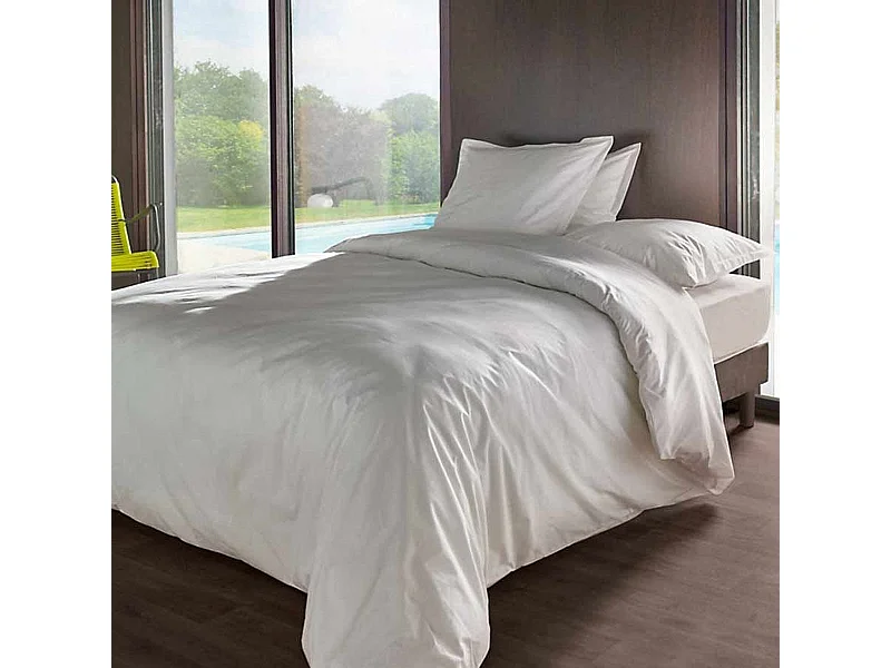 Housse de couette Neige en percale de coton 80 fils 240 x 220 cm