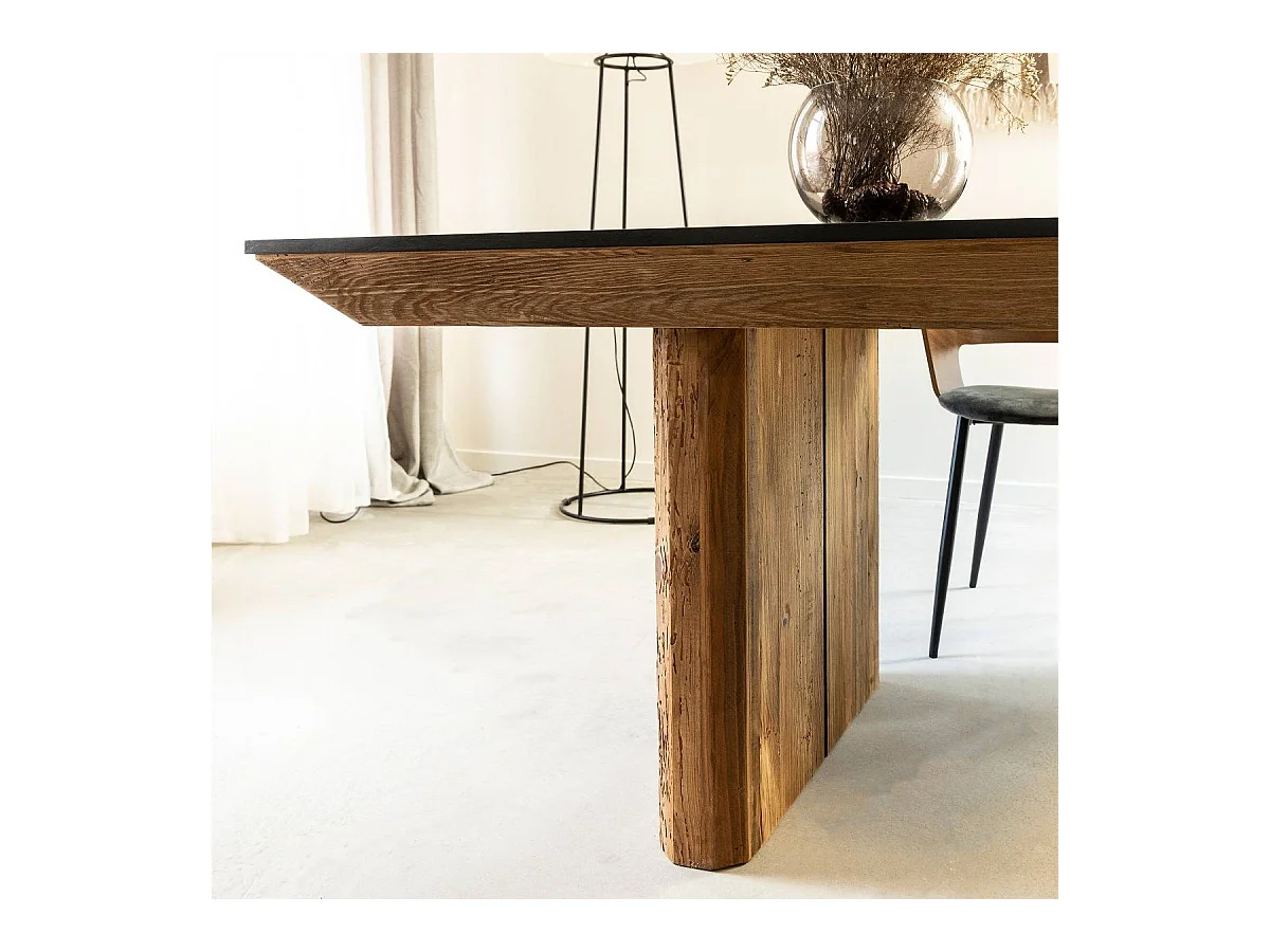 Table à manger en pin recyclé Constance