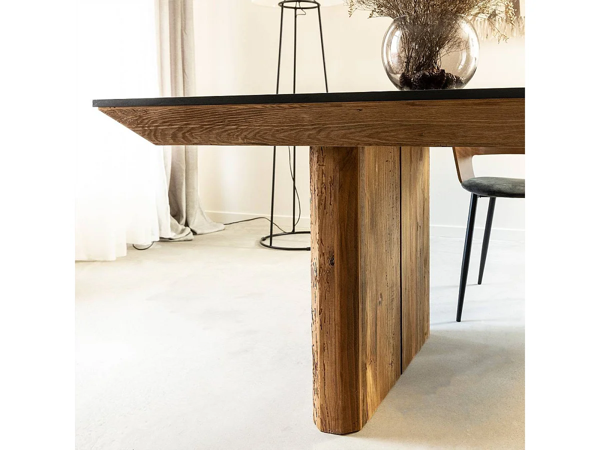 Table à manger en pin recyclé Constance