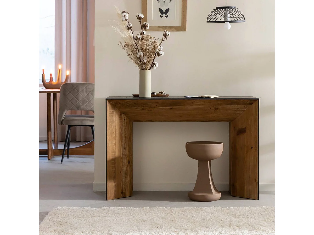 Console en pin recyclé Constance