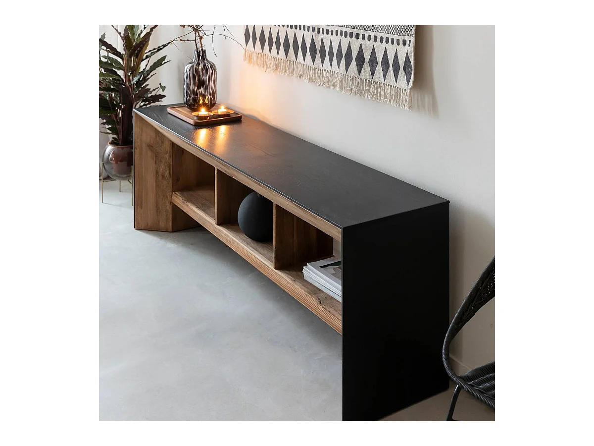 Meuble TV en pin recyclé Constance