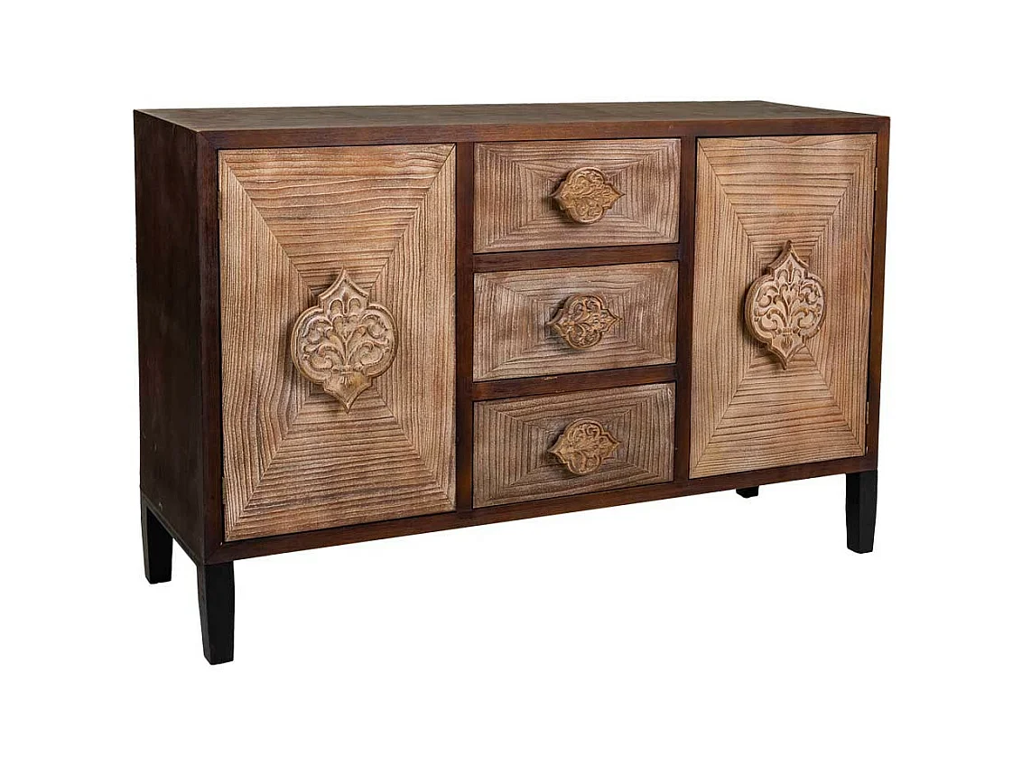 Buffet en bois marron 133x40x87h