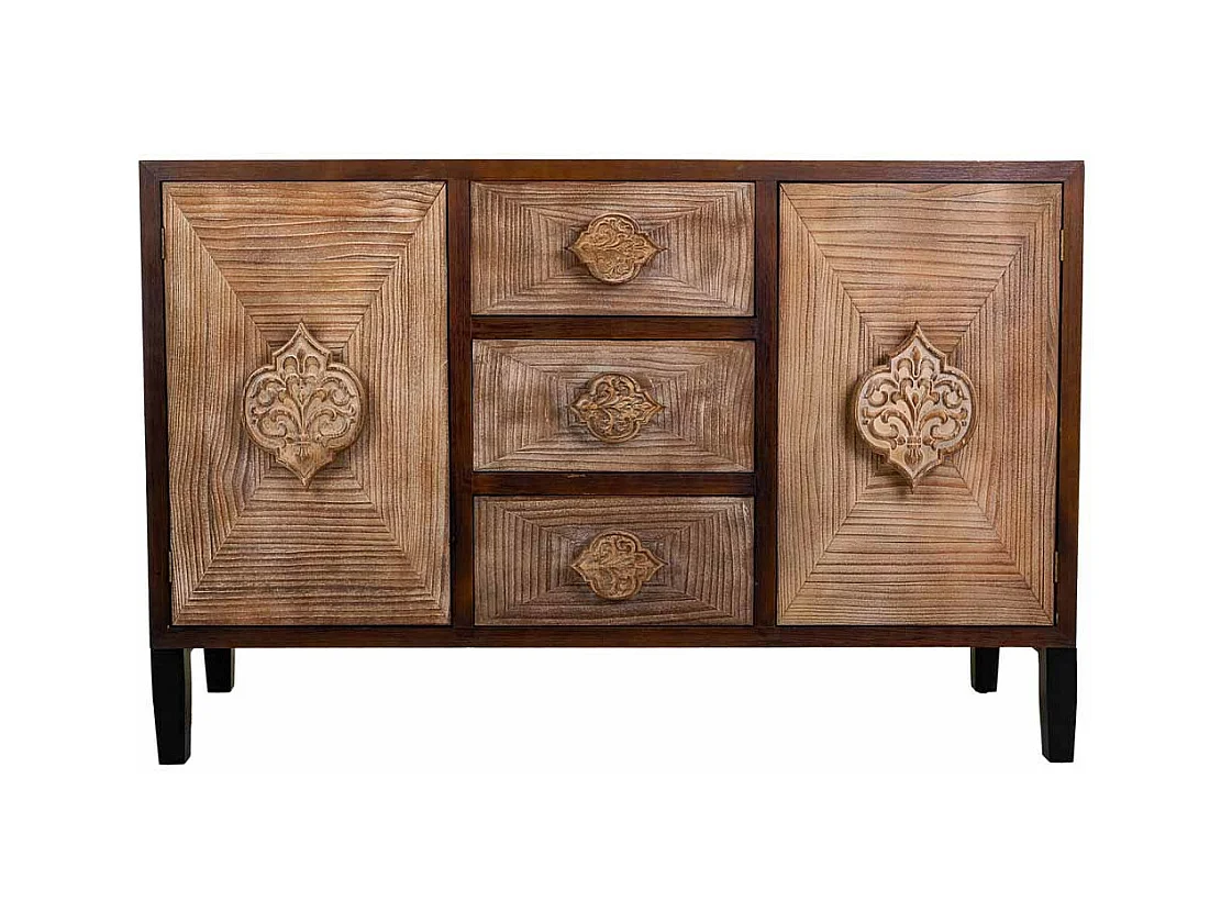 Buffet en bois marron 133x40x87h