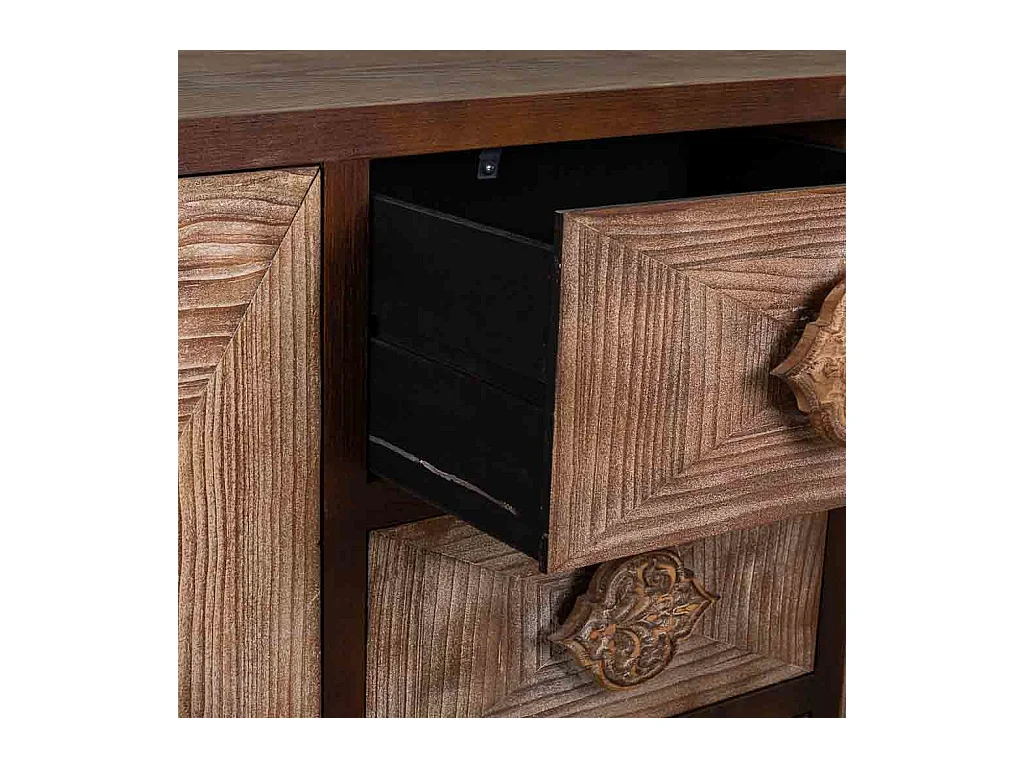 Buffet en bois marron 133x40x87h