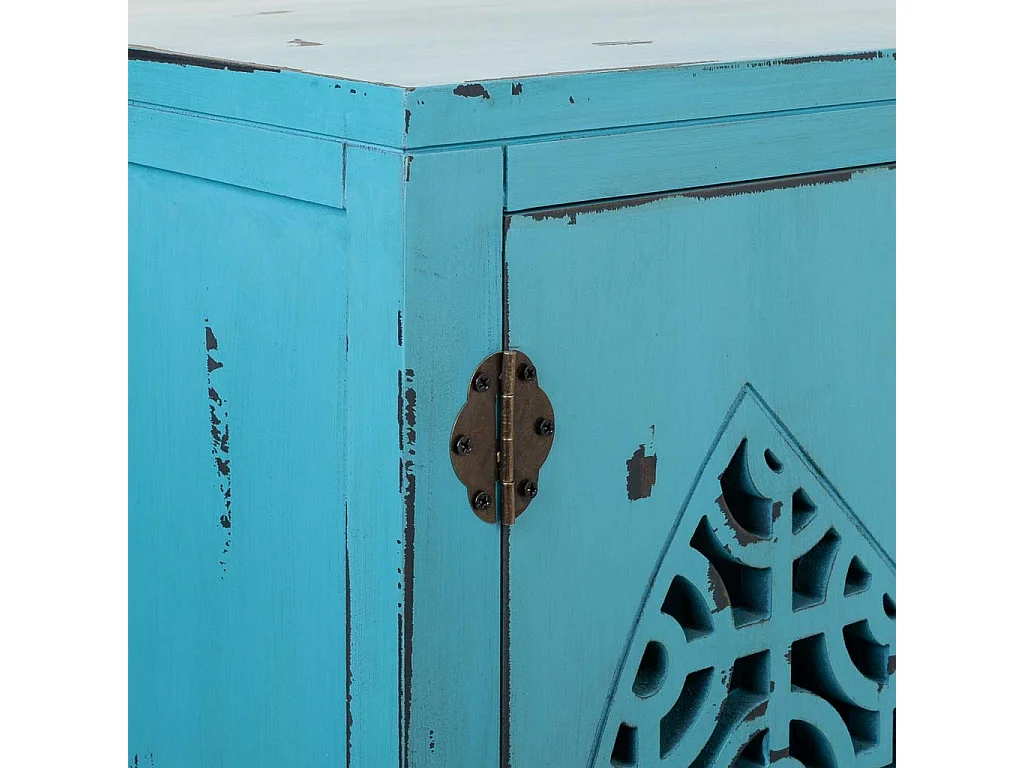 Credenza in legno blu 120x40x86,5h