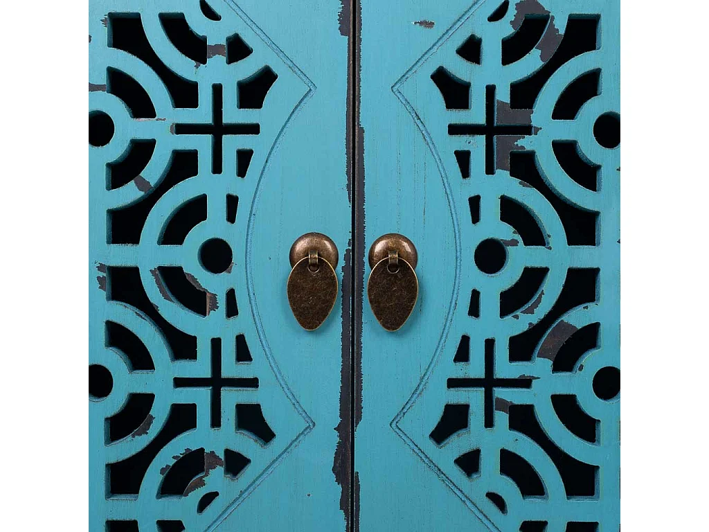 Credenza in legno blu 120x40x86,5h