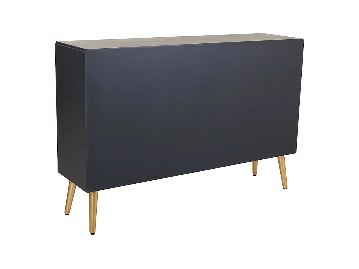 Credenza in legno grigio scuro 121,5x34x81,5h