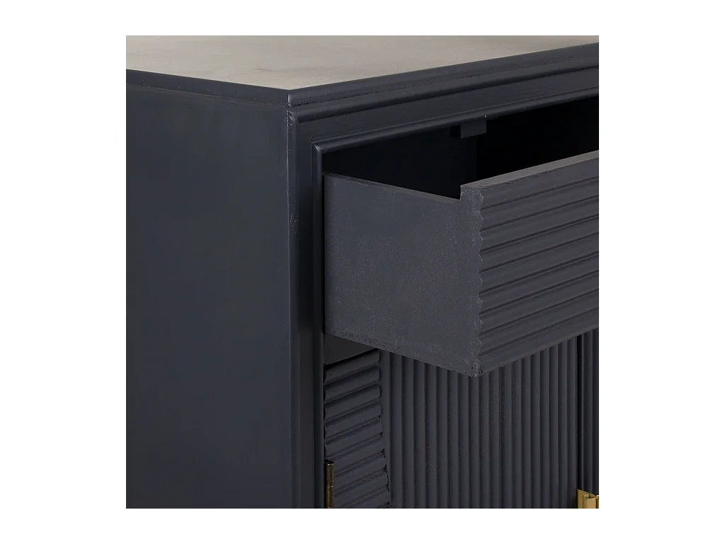 Credenza in legno grigio scuro 121,5x34x81,5h