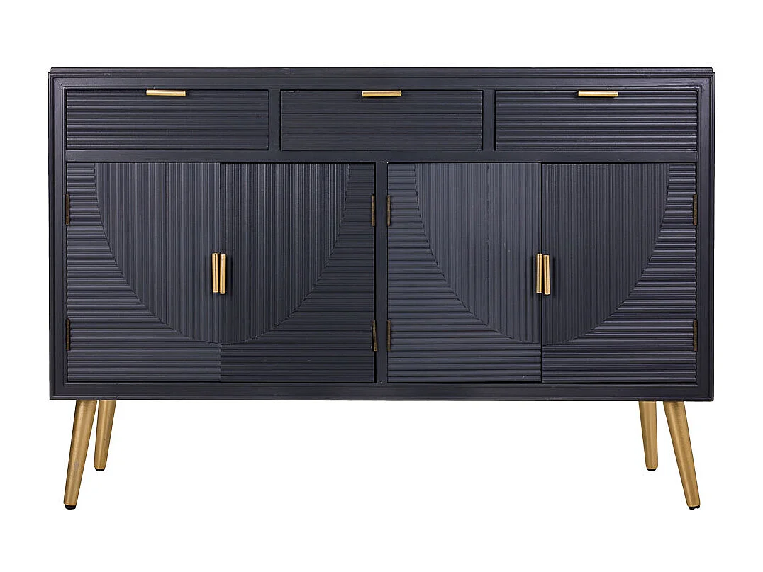 Credenza in legno grigio scuro 121,5x34x81,5h