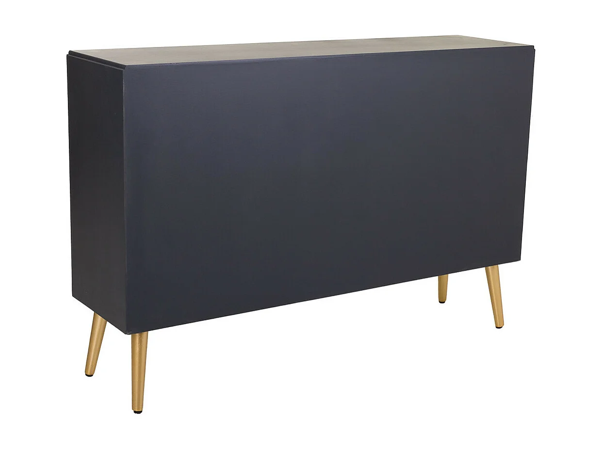 Credenza in legno grigio scuro 121,5x34x81,5h