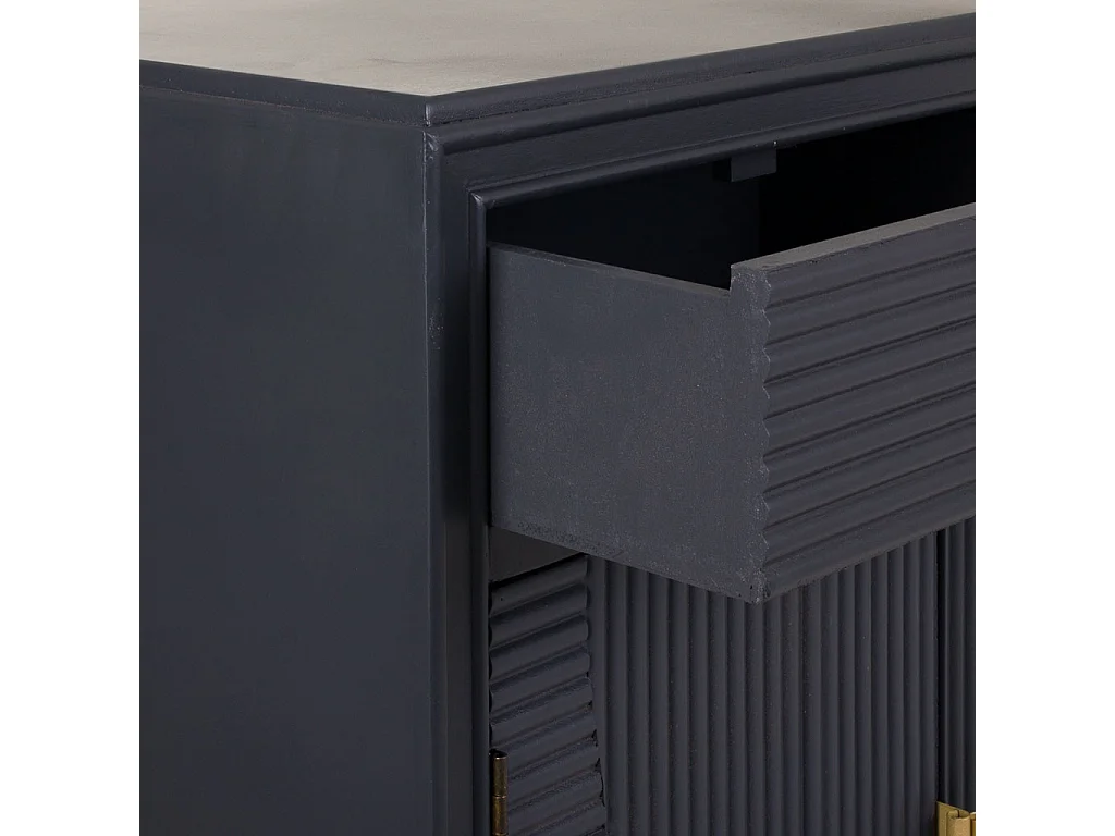 Credenza in legno grigio scuro 121,5x34x81,5h