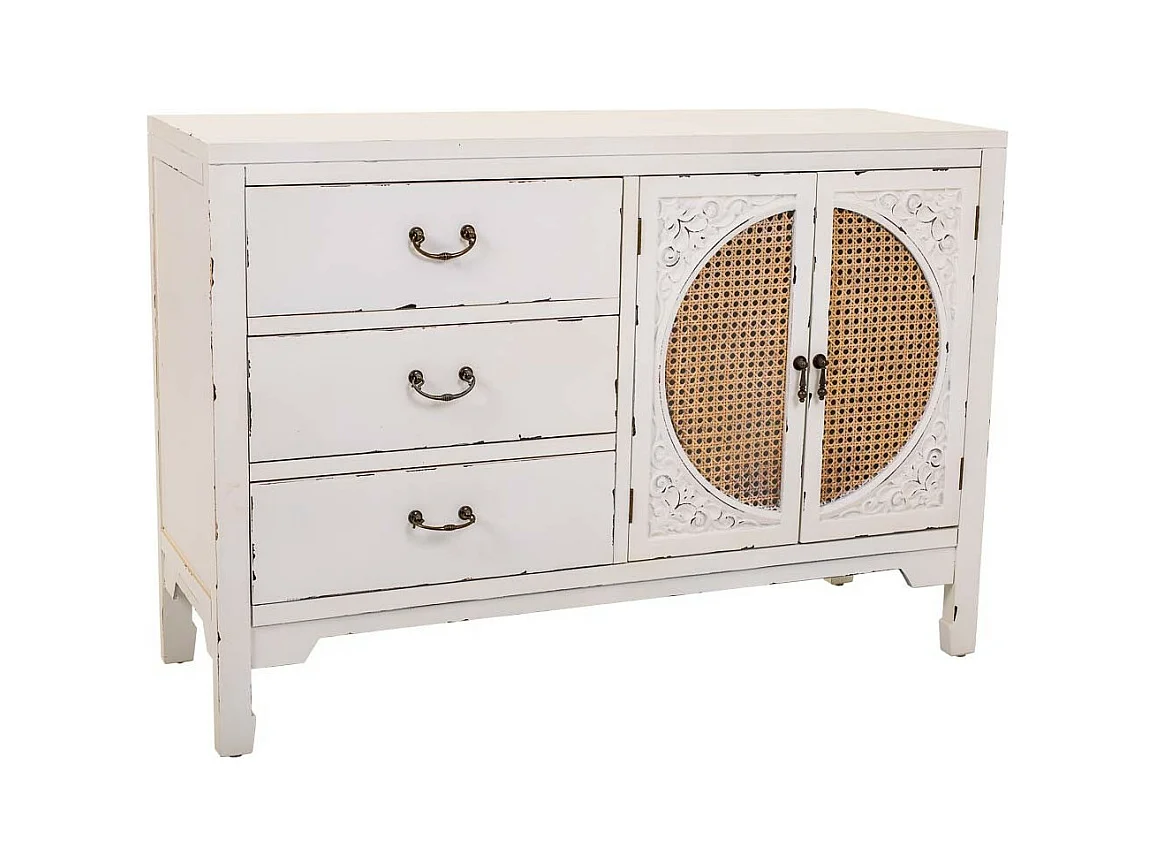 Buffet en bois blanc 106x73x36