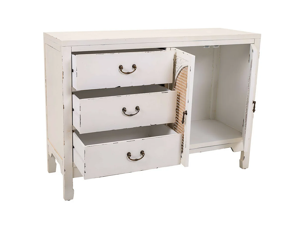 Buffet en bois blanc 106x73x36