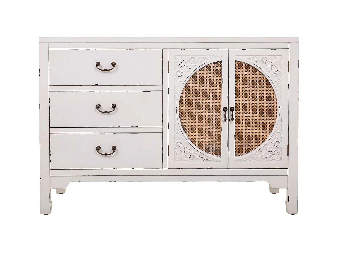 Buffet en bois blanc 106x73x36