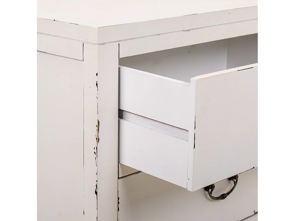 Aparador de madeira branco 106x73x36