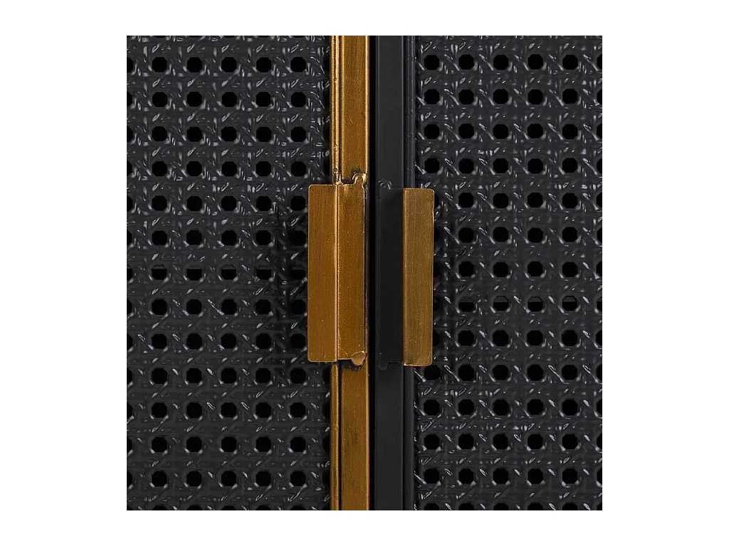 Aparador de metal e madeira com 3 portas 118x38x58,5h cm