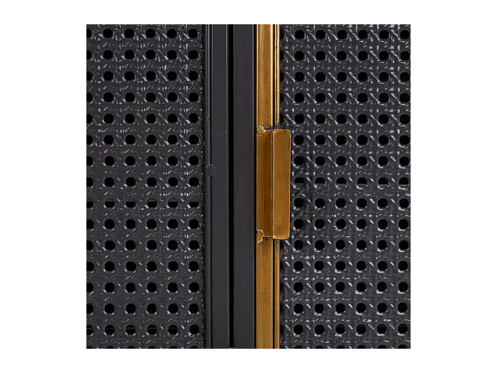 Aparador de metal e madeira com 3 portas 118x38x58,5h cm