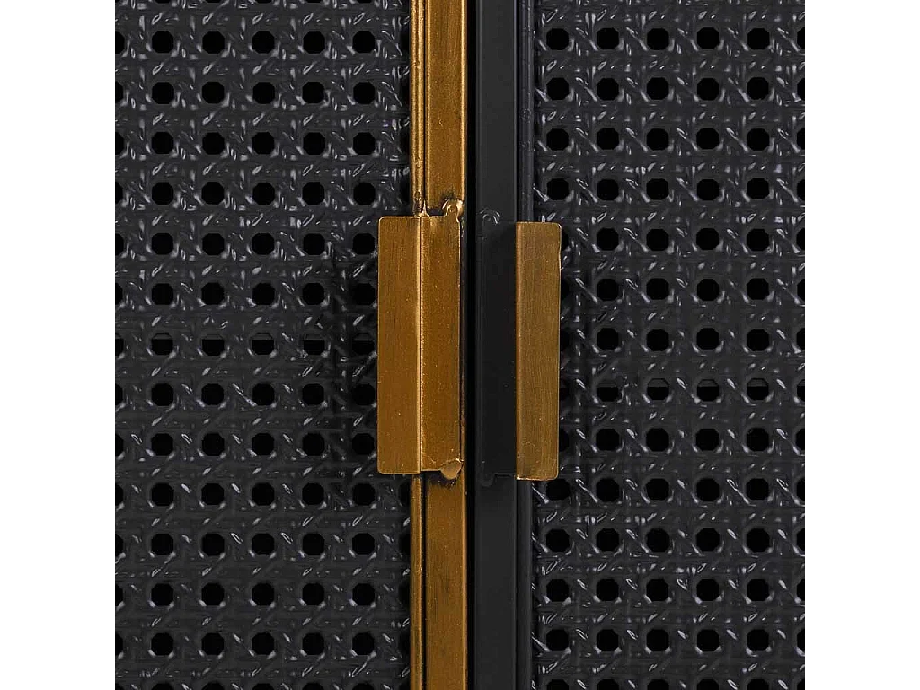 Buffet en métal et bois 3 portes 118x38x58,5h cm