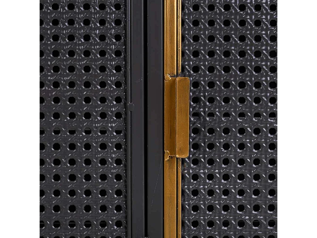 Buffet en métal et bois 3 portes 118x38x58,5h cm