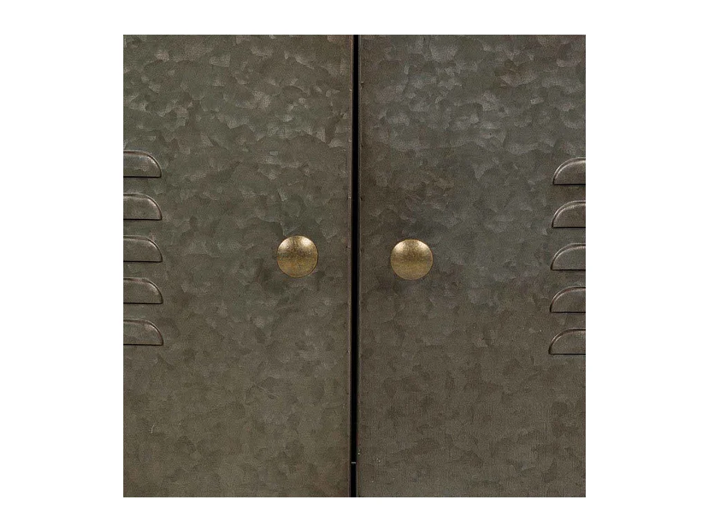 Credenza in metallo e legno con 2 porte 90,5x32,5x58h cm