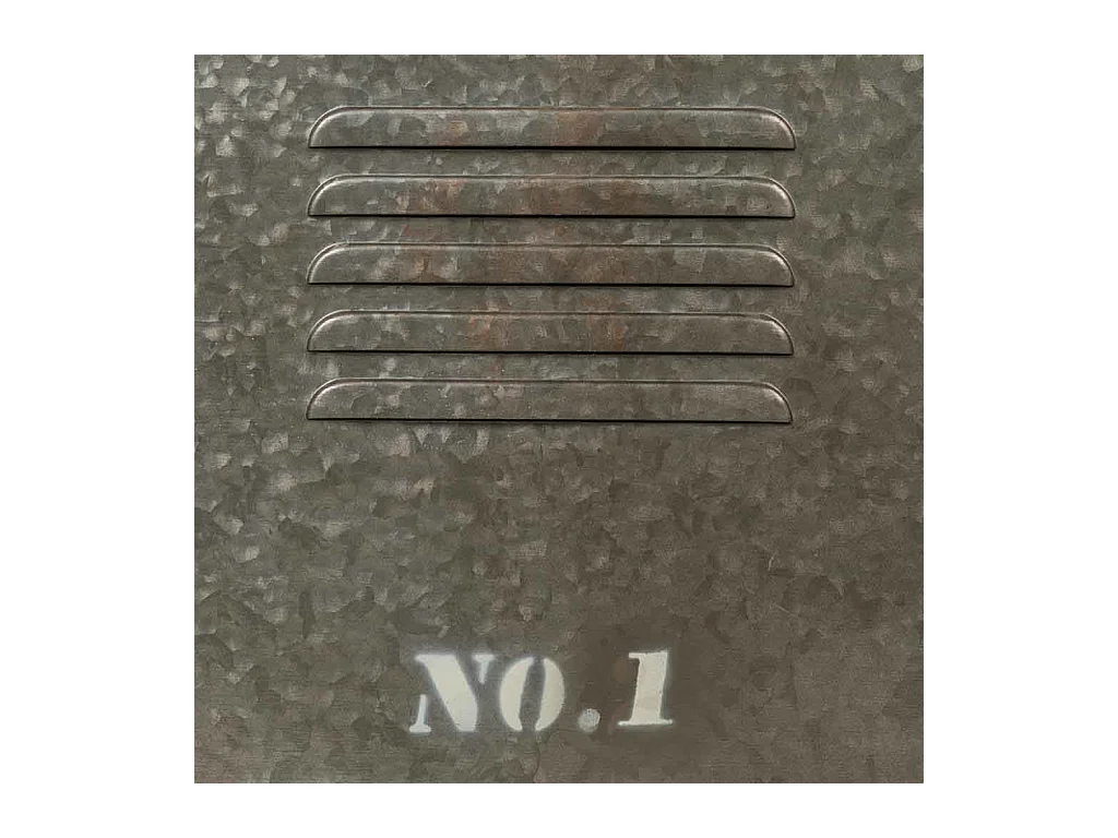 Credenza in metallo e legno con 2 porte 90,5x32,5x58h cm