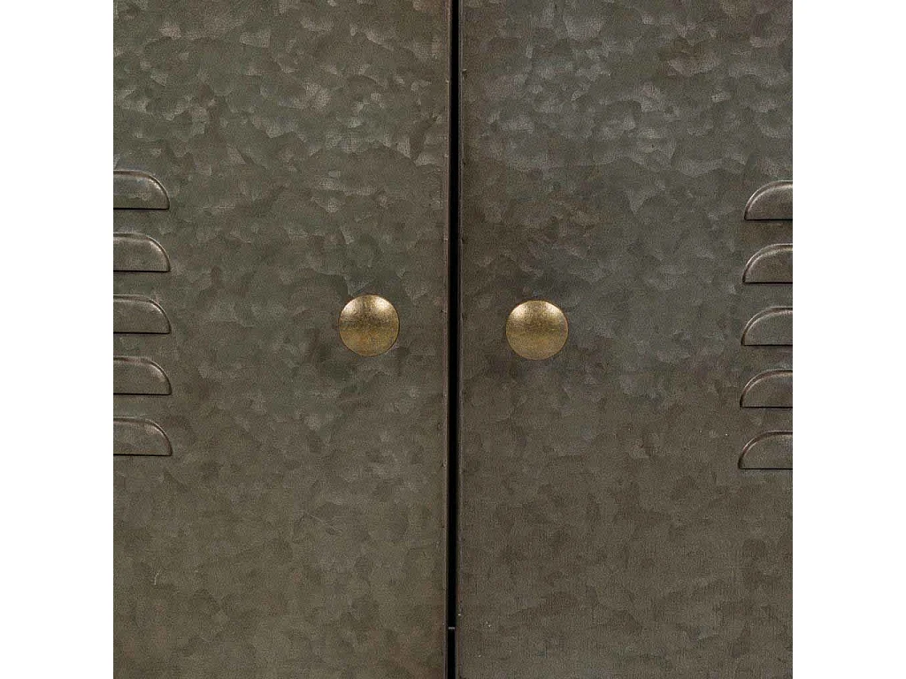 Credenza in metallo e legno con 2 porte 90,5x32,5x58h cm