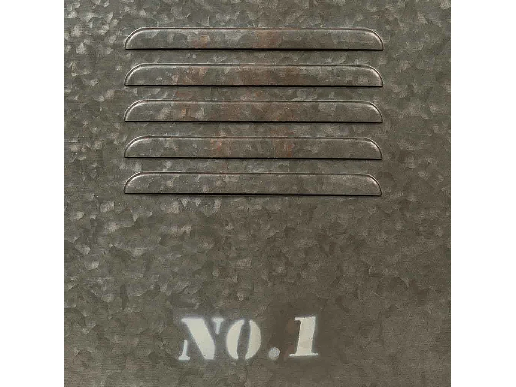 Credenza in metallo e legno con 2 porte 90,5x32,5x58h cm