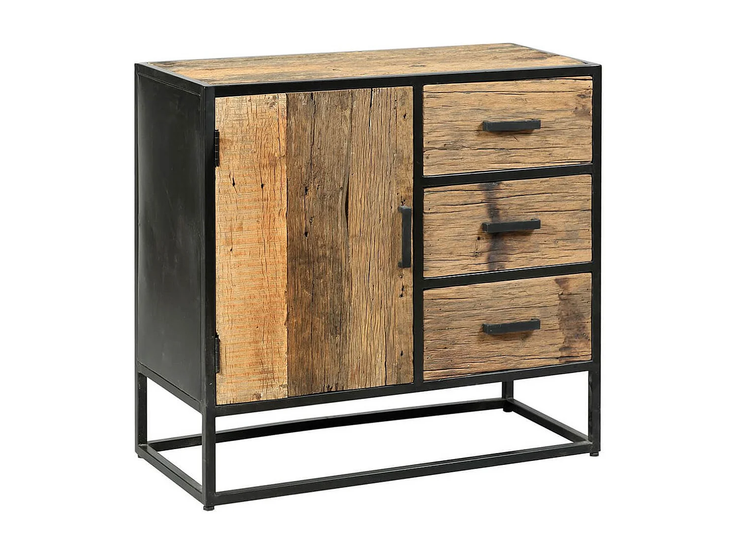 TANETOA - Meuble de Rangement en Teck Recyclé et Métal