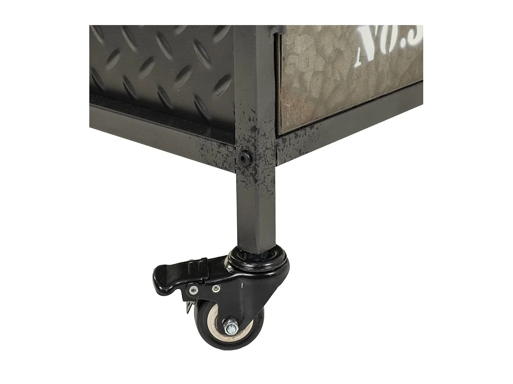 Aparador de metal y madera con 4 puertas 124,5x40,5x82,5h cm