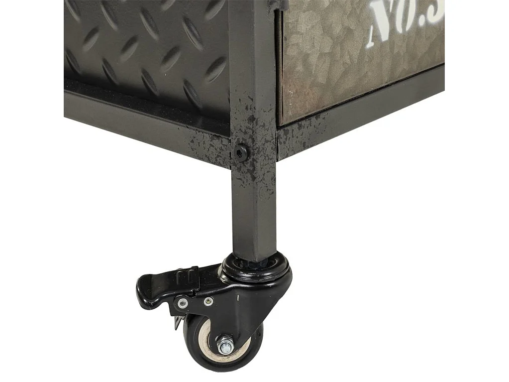 Aparador de metal y madera con 4 puertas 124,5x40,5x82,5h cm