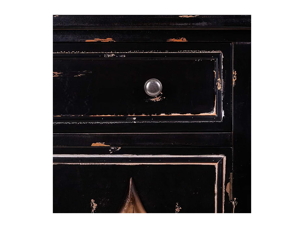 Credenza in legno nero140x38x80h