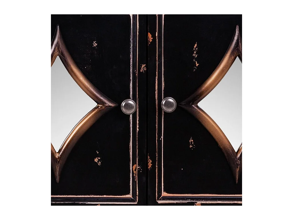 Credenza in legno nero140x38x80h