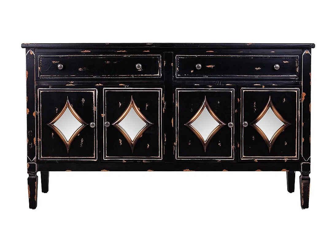 Aparador de madeira preto140x38x80