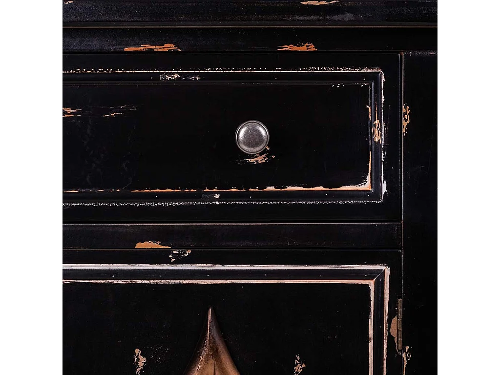 Aparador de madeira preto140x38x80