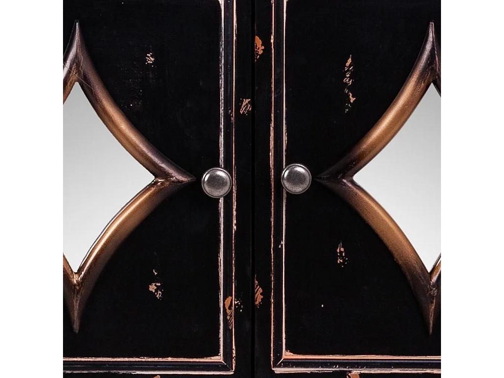 Aparador de madeira preto140x38x80