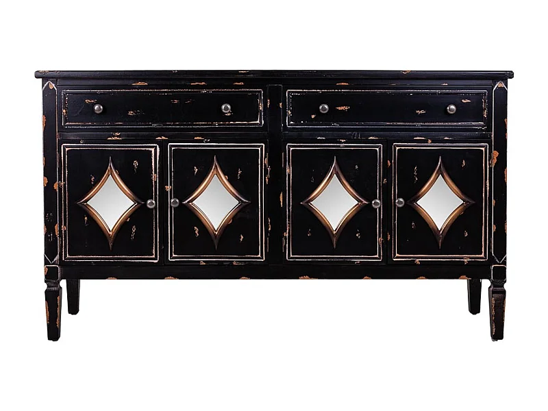 Aparador de madeira preto140x38x80