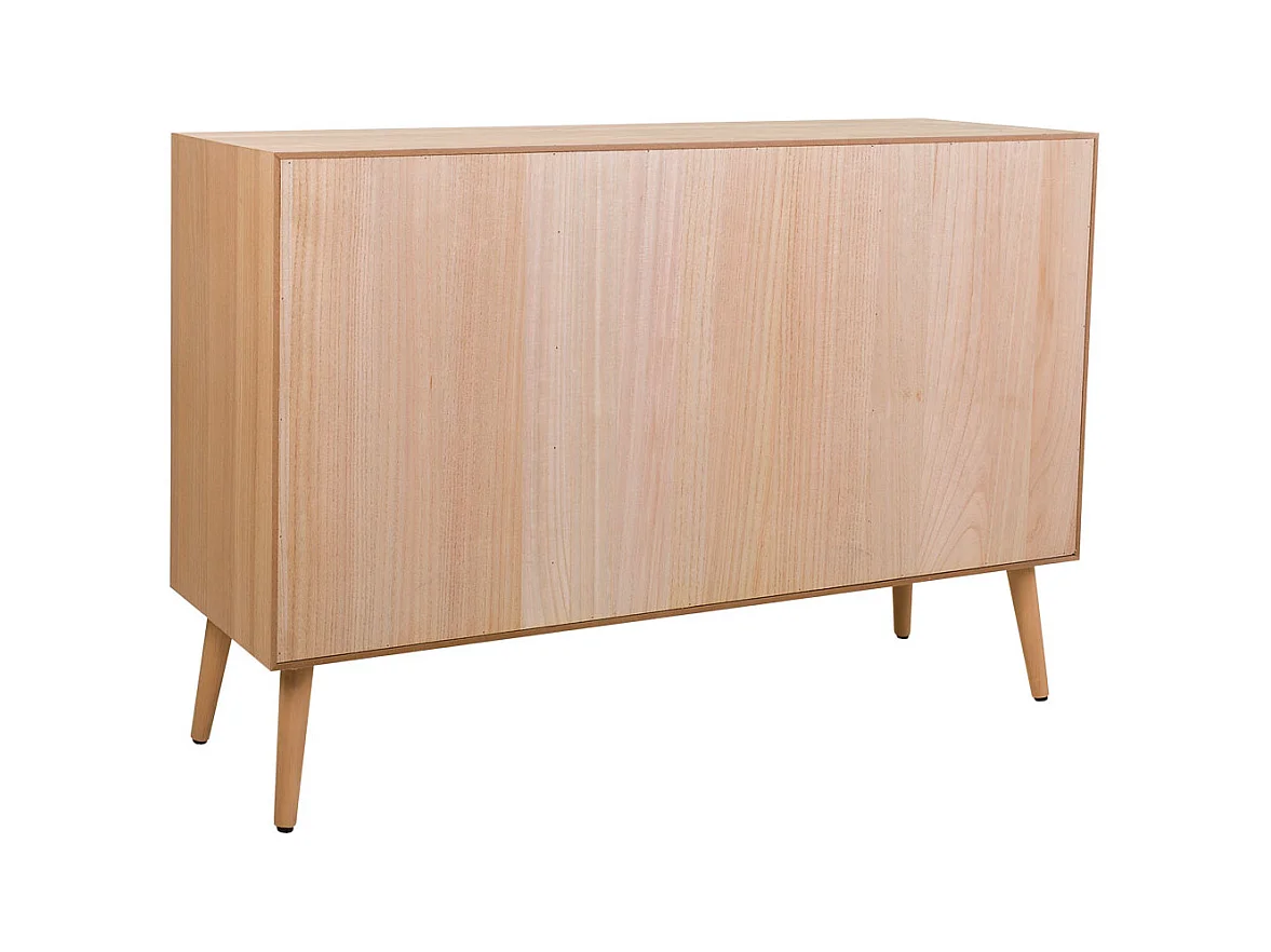 Aparador de madeira e malha marrom 120x40,5x81