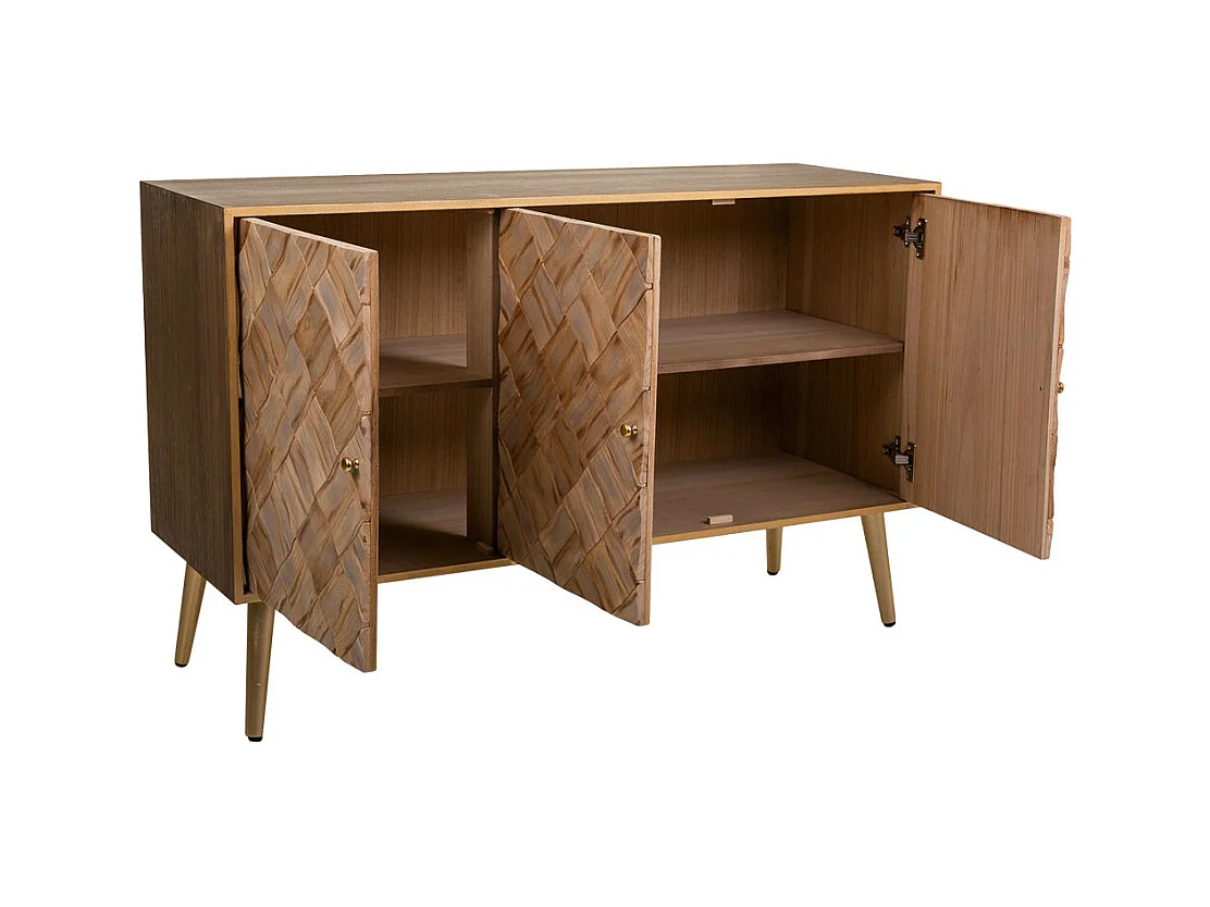 Aparador de madera marrón 120x41,5x71