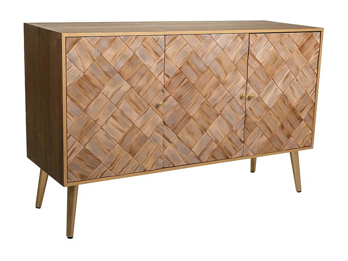 Aparador de madera marrón 120x41,5x71