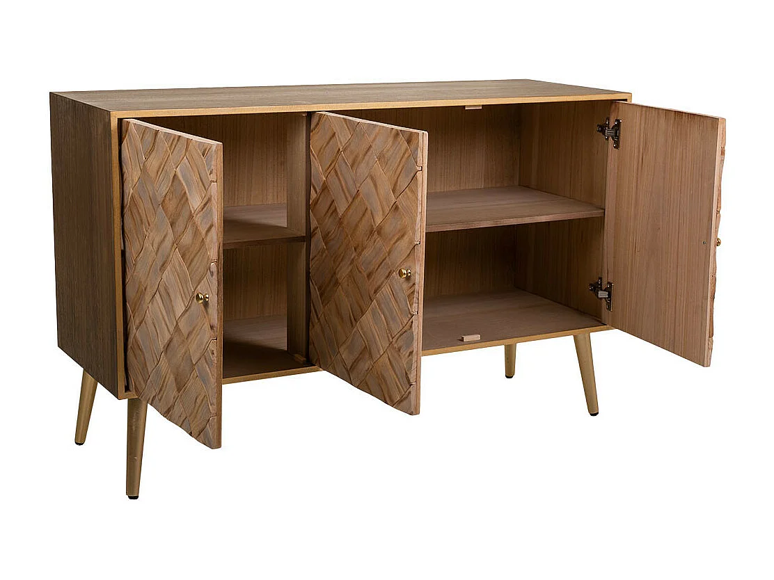 Aparador de madera marrón 120x41,5x71