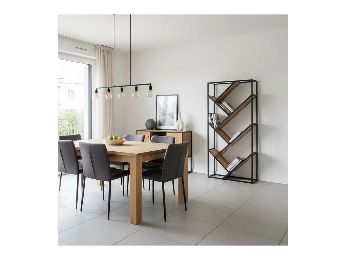 VARUA - Etagère en Manguier Massif Tablettes en Diagonale