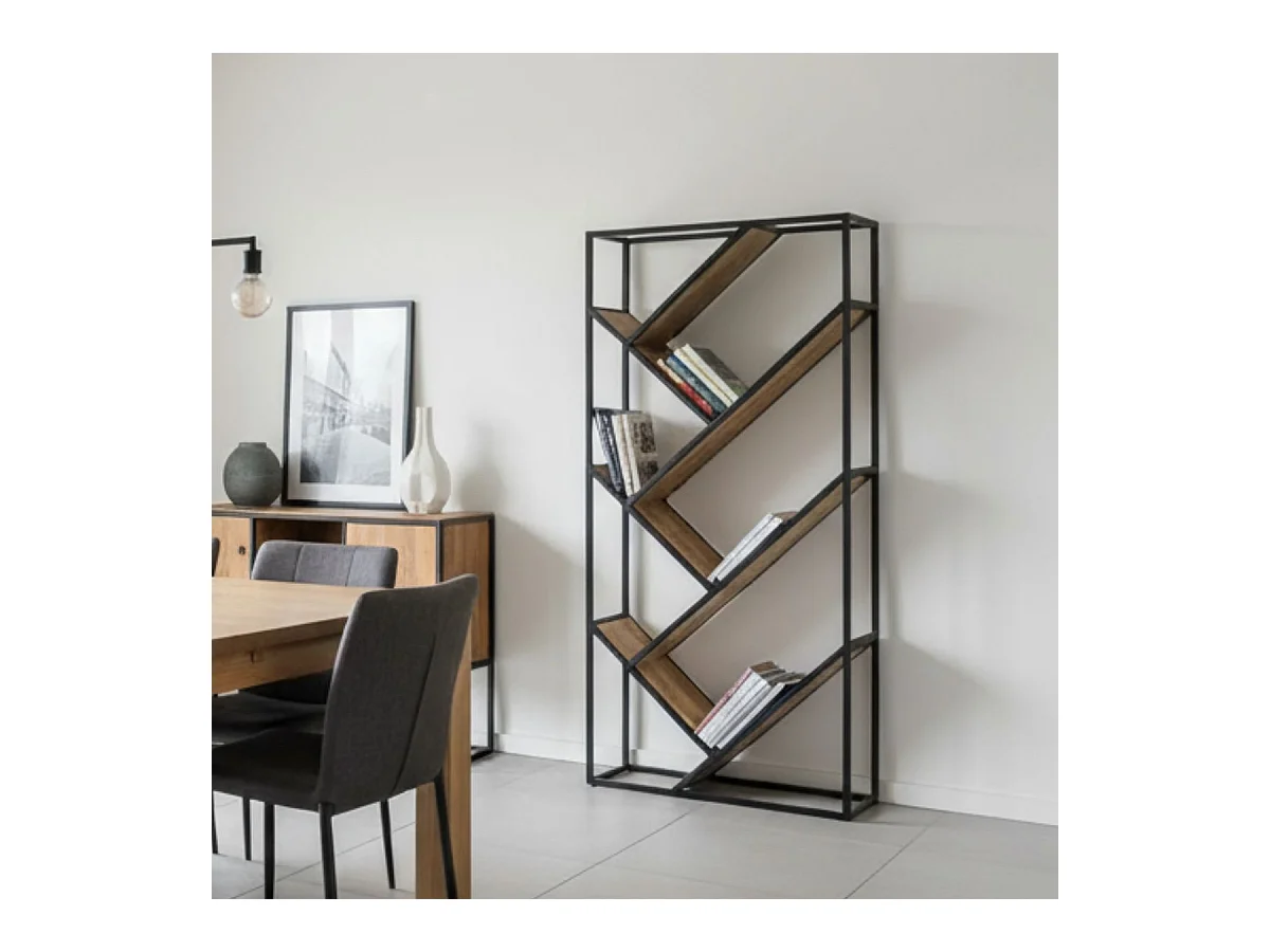 VARUA - Etagère en Manguier Massif Tablettes en Diagonale