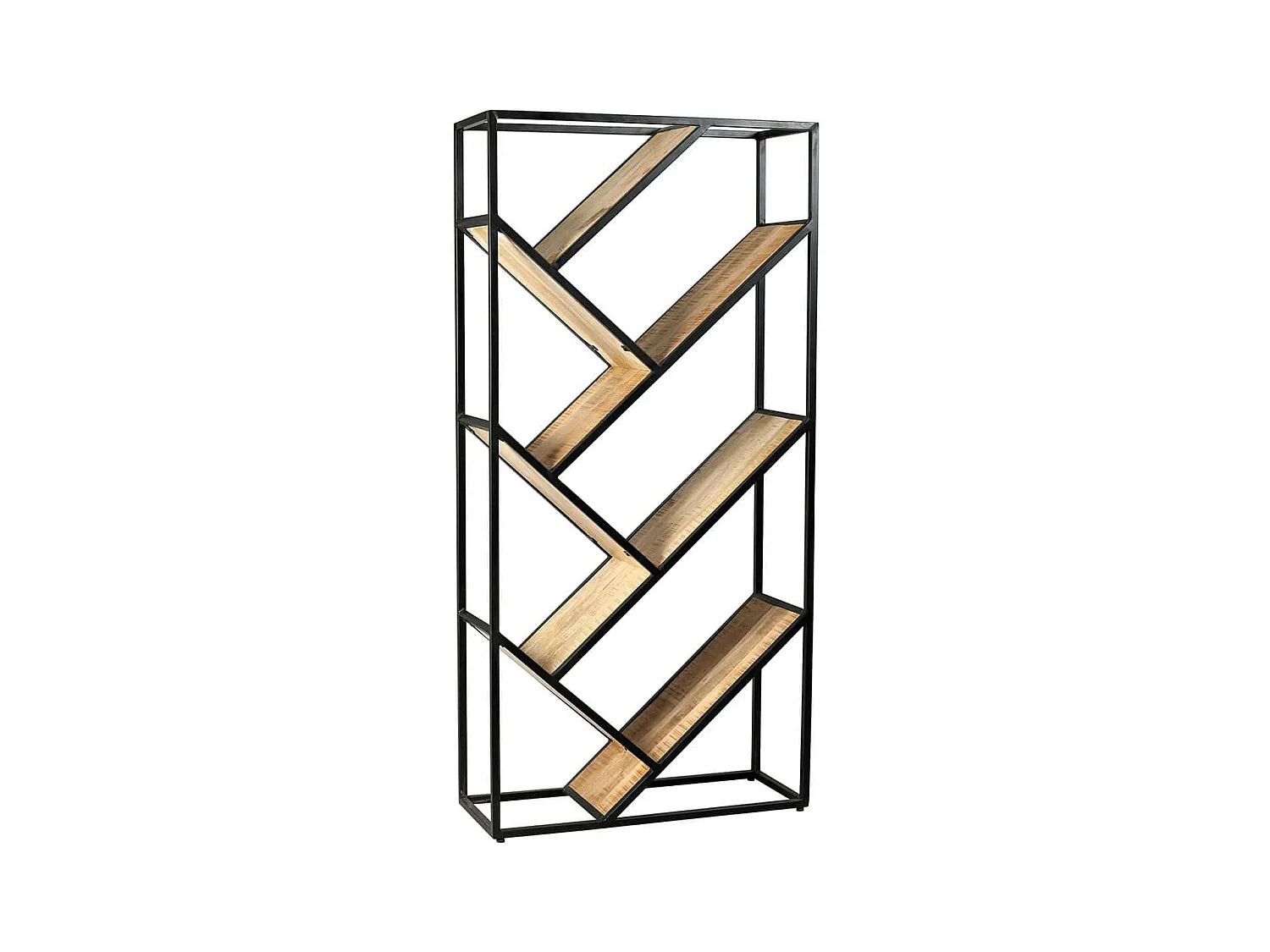 VARUA - Etagère en Manguier Massif Tablettes en Diagonale