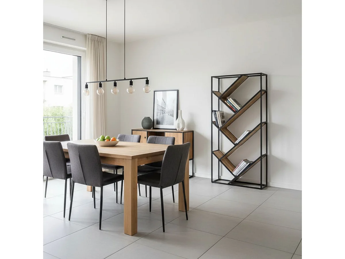 VARUA - Etagère en Manguier Massif Tablettes en Diagonale