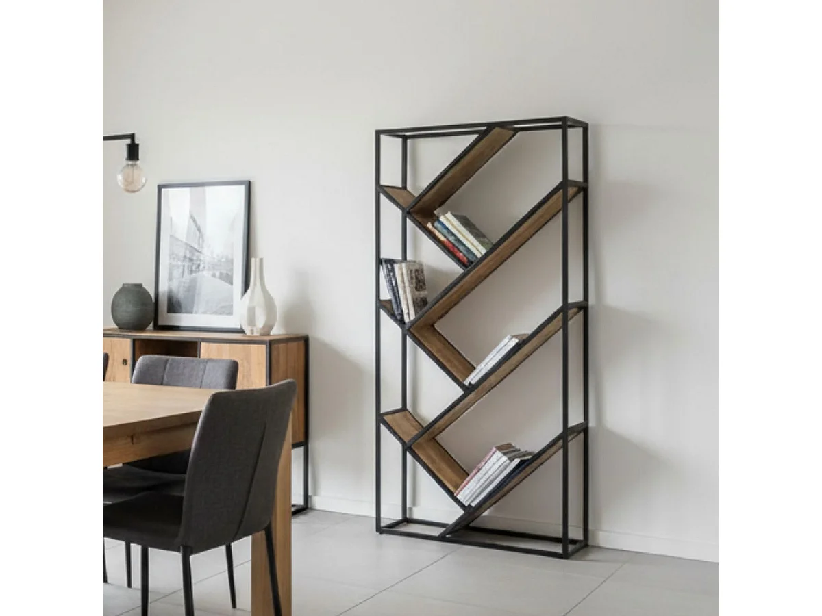 VARUA - Etagère en Manguier Massif Tablettes en Diagonale