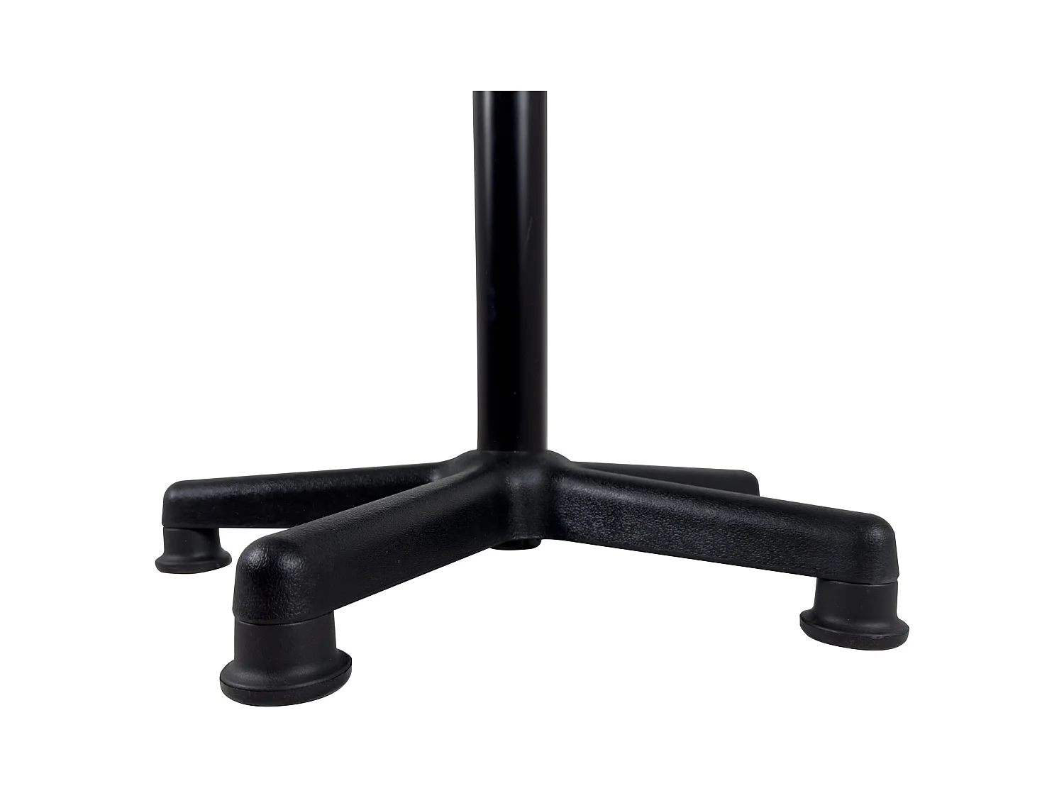 Taburete de trabajo, asiento redondo de cuero sintético acolchado sin respaldo, giratorio, gran altura ajustable de 61 a 81 cm YÉ+ (negro)